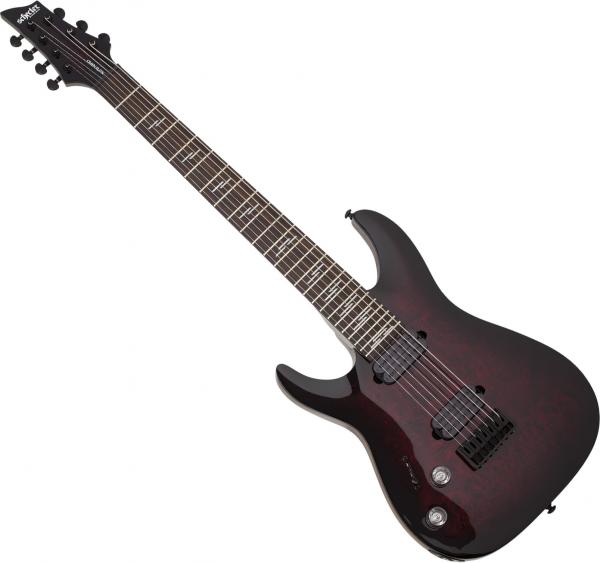 Schecter Omen Elite-7 LH Left Hand - Black cherry burst