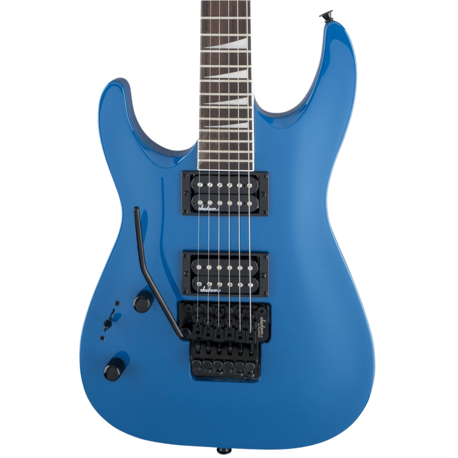 JS Series Dinky Arch Top JS32 DKA Left-Handed Electric Guitar, Amaranth Fingerboard, Bright Blue