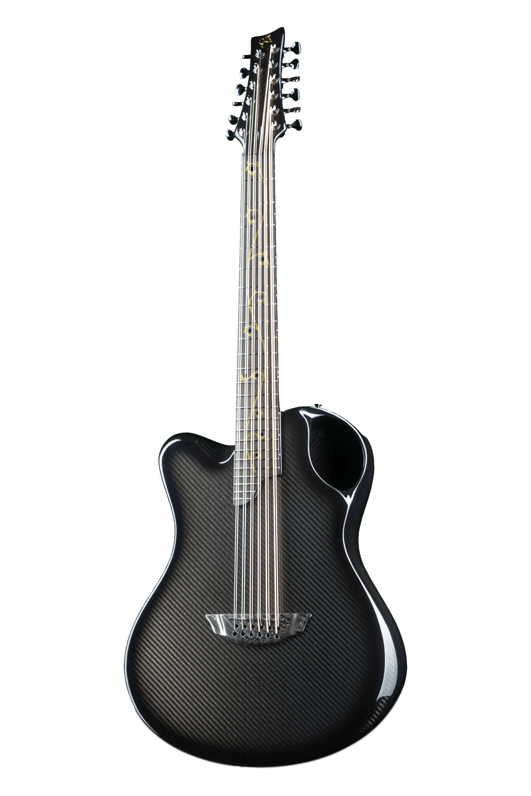 X20-12 String Lefty Black & Gold