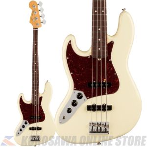 Fender American Professional II Jazz Bass Left-Hand Rosewood Olympic White (ご予約受付中)