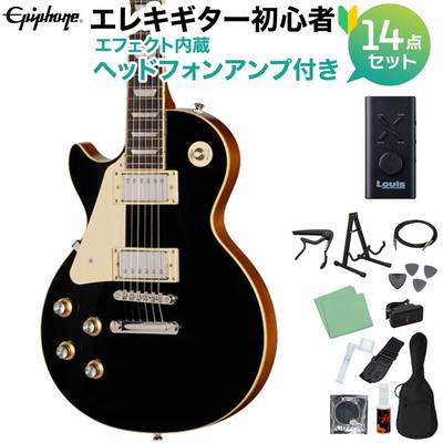 Epiphone Les Paul Standard 60s Left-Handed Ebony エレキギター初心者14点セット 【ヘッドホンアンプ付き】 レスポールスタンダード レフトハンド レフティ 左利き用 エピフォン EIGLP6EBNHRL