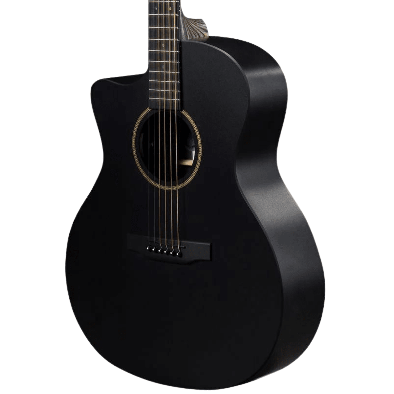 GPC-X1EL Black X Series Left-Handed Grand Performance Acoustic-Electric Guitar, HPL Top, Black