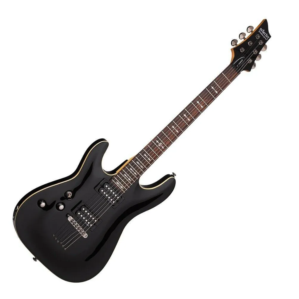 Schecter Research Omen 6 Lefty Electric Guitar Gloss Black – Left Handed