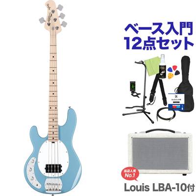 STERLING by Musicman RAY4LH-M1 CHB チョッパー・ブルー ベース 初心者12点セット 【島村楽器で一番売れてるベースアンプ付】 エレキベース レフトハンド レフティ スターリン
