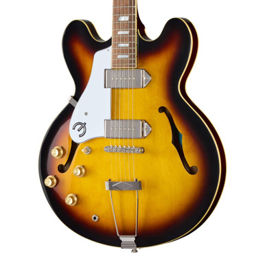 Epiphone Original Casino Hollow Body Left Handed Electric Guitar in Vintage Sunburst