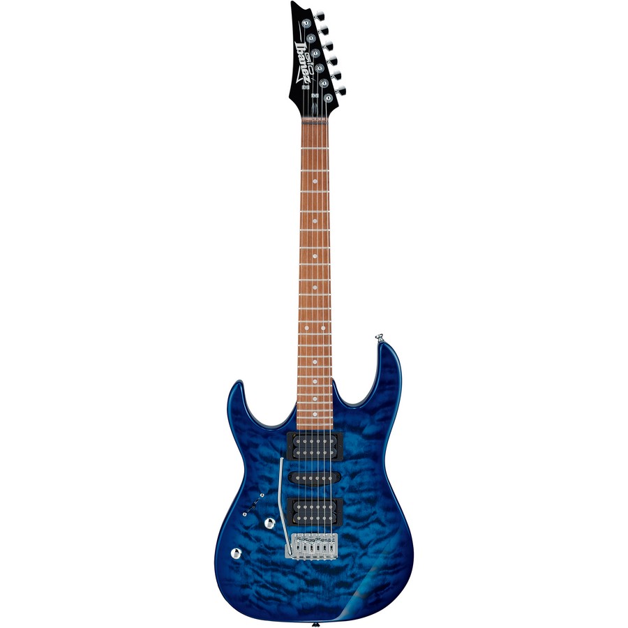 Ibanez GRX70QAL-TBB Electric Guitar – Transparent Blue Burst Left Handed