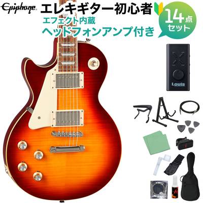 Epiphone Les Paul Standard 60s Lefthand Iced Tea エレキギター 初心者14点セット ヘッドホンアンプ付き レスポールスタンダード エピフォン