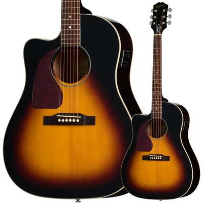 Epiphone J-45 Studio EC Left-Handed Vintage Sunburst アコースティックギター エレアコ ヴィンテージサンバースト レフトハンド レフティ 左利き用 エピフォン EAS4CVSNH1L