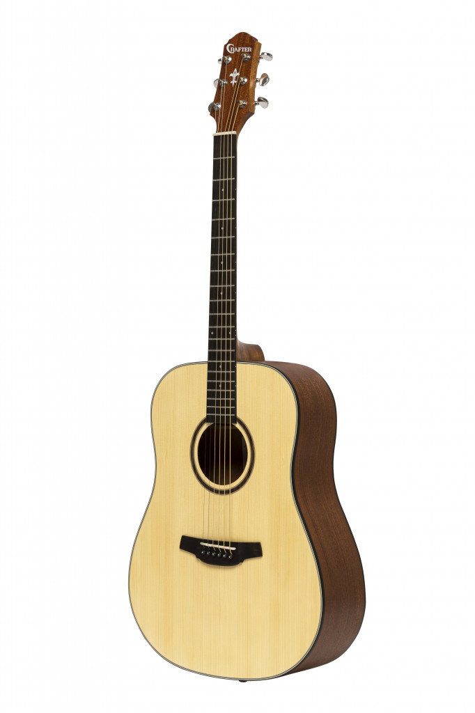 Crafter Dreadnought Acoustic Guitar, Natural LEFT HANDED