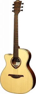LAG Guitars Tramontane 88 Auditorium Left-Handed Cutaway Acoustic-Electric Natural