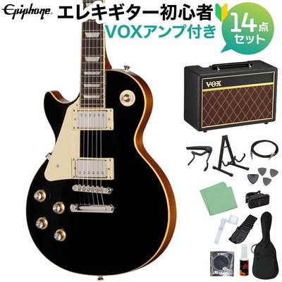 Epiphone Les Paul Standard 60s Left-Handed Ebony エレキギター初心者14点セット 【VOXアンプ付き】 レスポールスタンダード レフトハンド レフティ 左利き用 エピフォン EIGLP6EBNHRL