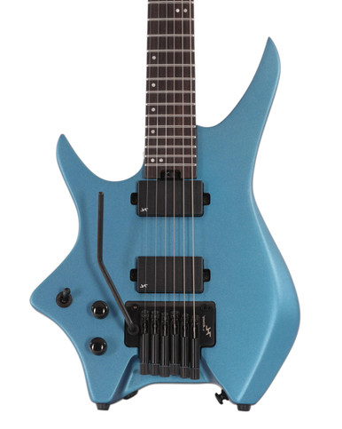 HILS NEXT HN5 Left Handed Headless Electric Guitar in Satin Metallic Electric Blue