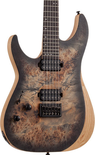 Schecter Reaper-6 Left Handed Electric Guitar in Charcoal Burst