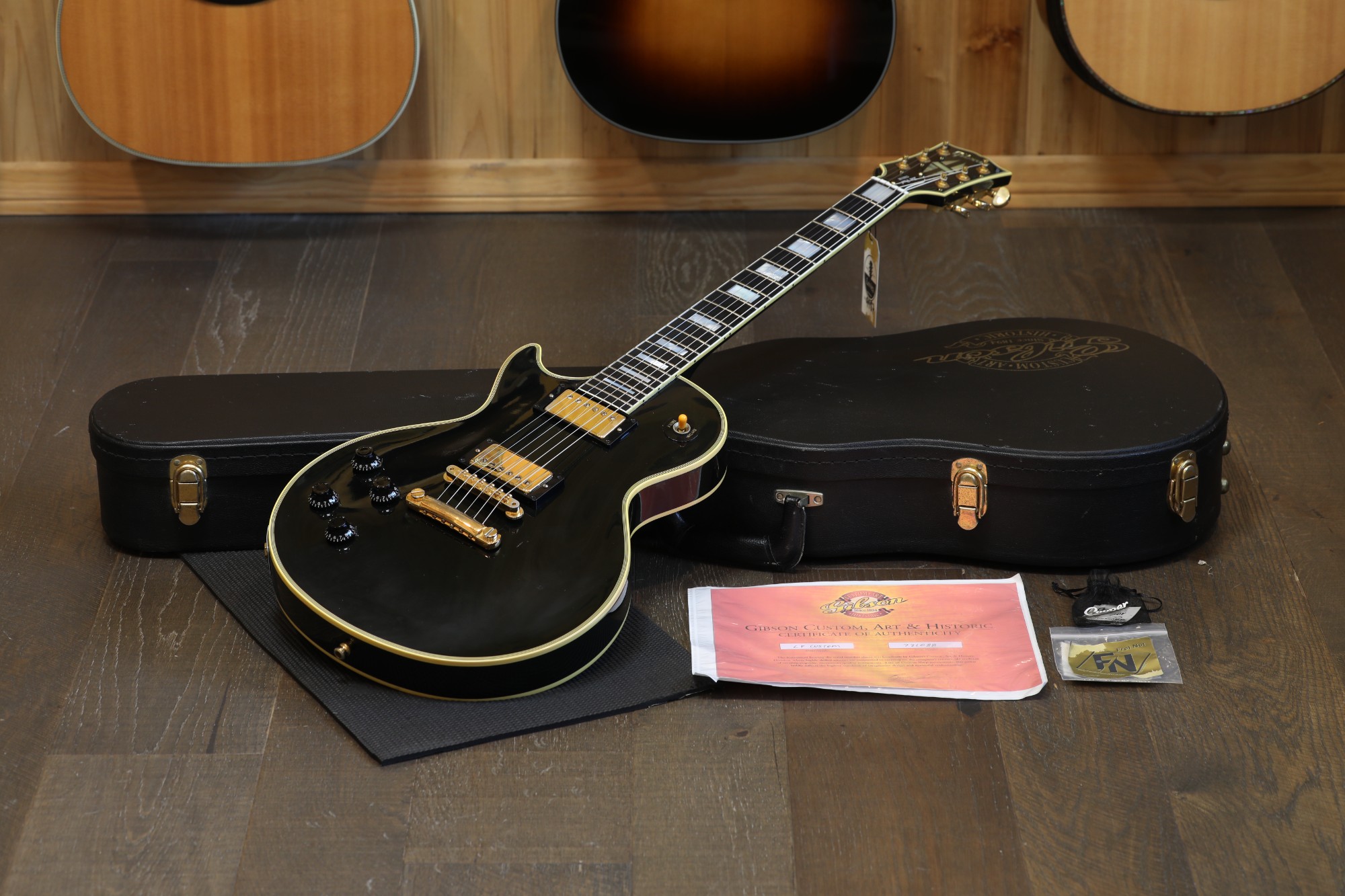 Lefty! 2007 Gibson Les Paul Custom Electric Guitar Black Ebony + COA OHSC
