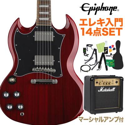 Epiphone SG Standard Left Handed Lefty Heritage Cherry エレキギター 初心者14点セット マーシャルアンプ付き エピフォン