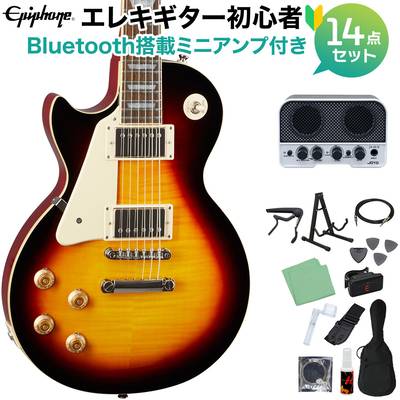 Epiphone Les Paul Standard 50s Lefthand VS エレキギター初心者14点セット 【Bluetooth搭載ミニアンプ付き】 レスポールスタンダード エピフォン