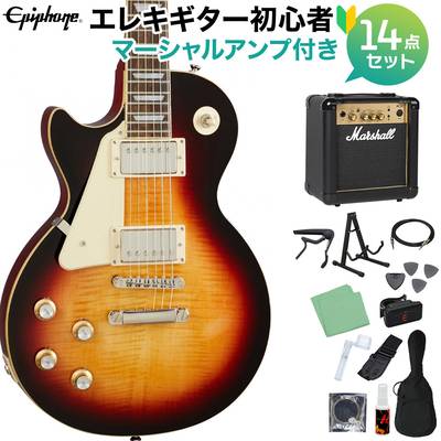 Epiphone Les Paul Standard 60s Lefthand Bourbon Burst エレキギター 初心者14点セット マーシャルアンプ付き レスポールスタンダード エピフォン