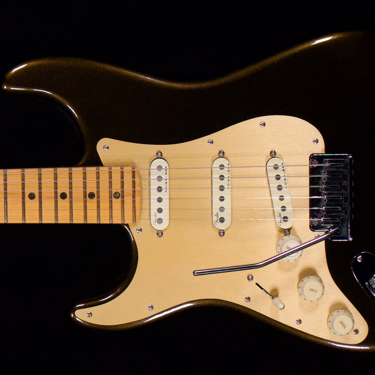 Fender American Ultra Strat Left-Handed, Texas Tea (certified pre-owned)