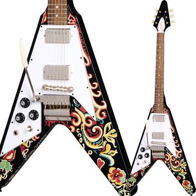Epiphone Jimi Hendrix "Love Drops" Flying V Left-Handed Ebony レフティ エレキギター Inspired by Gibson Custom ジミ・ヘンドリクス フライングV エピフォン 【数量限定モデル】