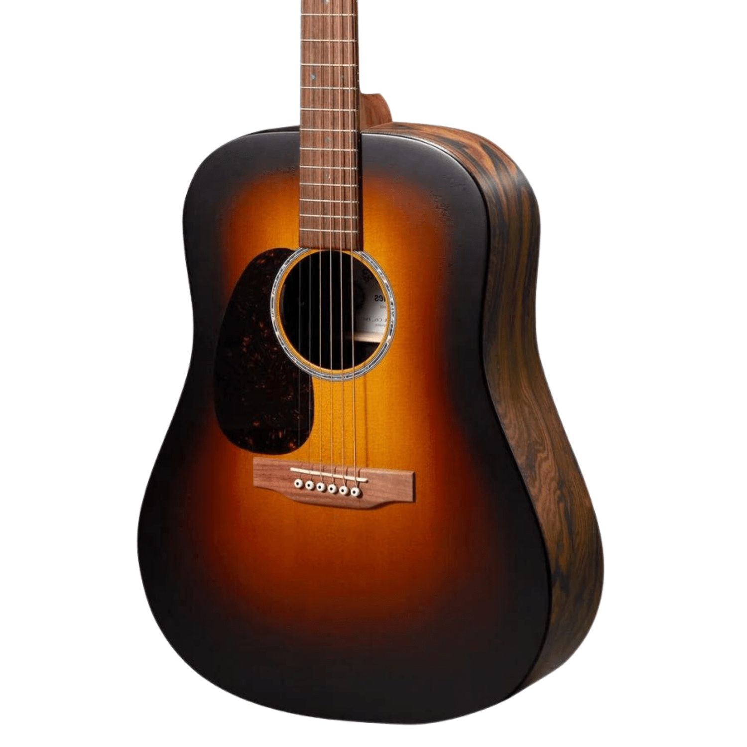 D-X2EL Ziricote X Series Left-Handed Dreadnought Acoustic-Electric Guitar, Solid Spruce Top, Burst