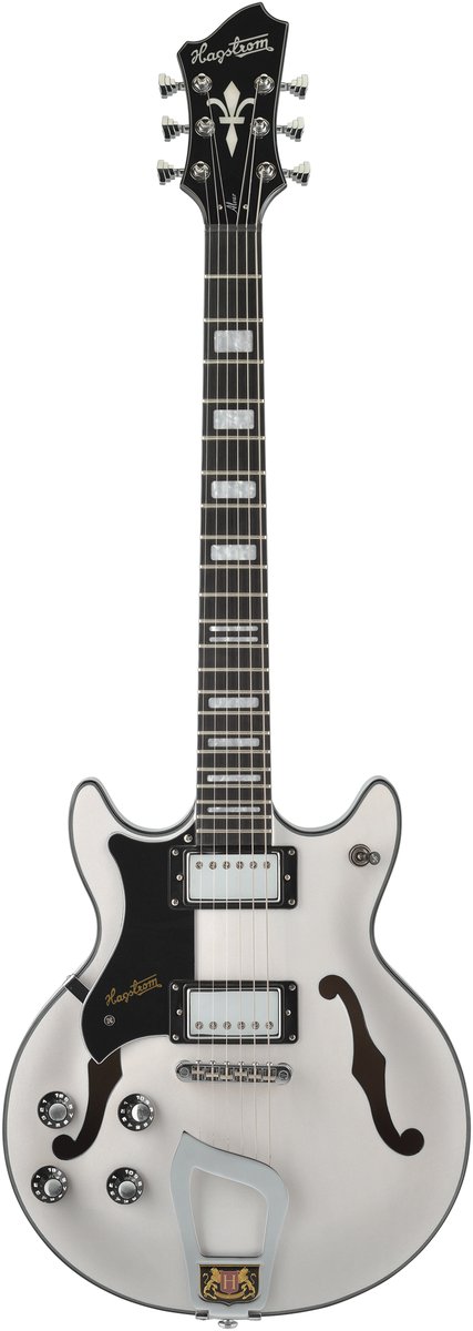 Hagstrom HSALVARLH70 Electric Guitar, Alvar, Swedish Frost Gloss, Lefthand