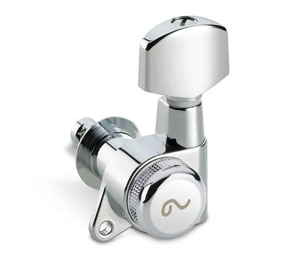 Schaller Locking Machines 6 in Line Chrome – Lefty – Reverse Headstock
