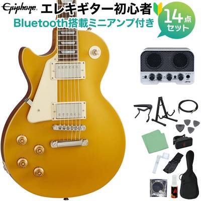 Epiphone Les Paul Standard 50s Lefthand MG エレキギター初心者14点セット 【Bluetooth搭載ミニアンプ付き】 レスポールスタンダード エピフォン