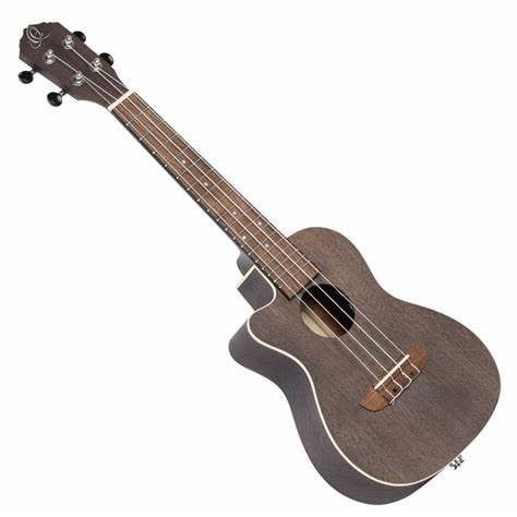 Ortega RUCOAL-CE-L - Lefty Concert Acoustic/Electric Ukulele - Earth Series
