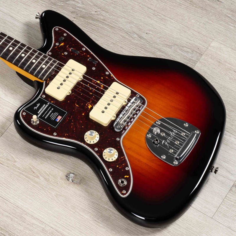 Fender American Professional II Jazzmaster Left-Hand Guitar, Rosewood Fingerboard, 3-Color Sunburst